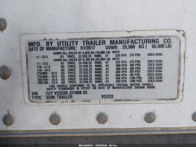 Utility Trailer Mfg 53 Semi Trailer