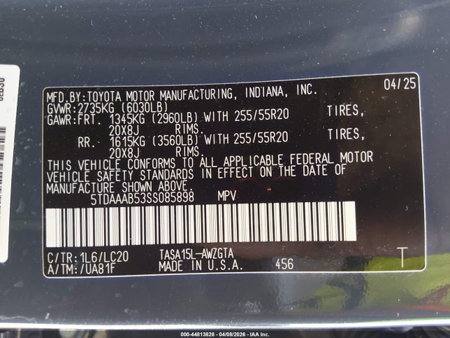 Toyota Grand Highlander Limited