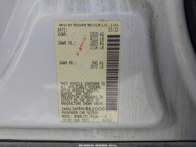 Nissan Altima 2.5 Sl