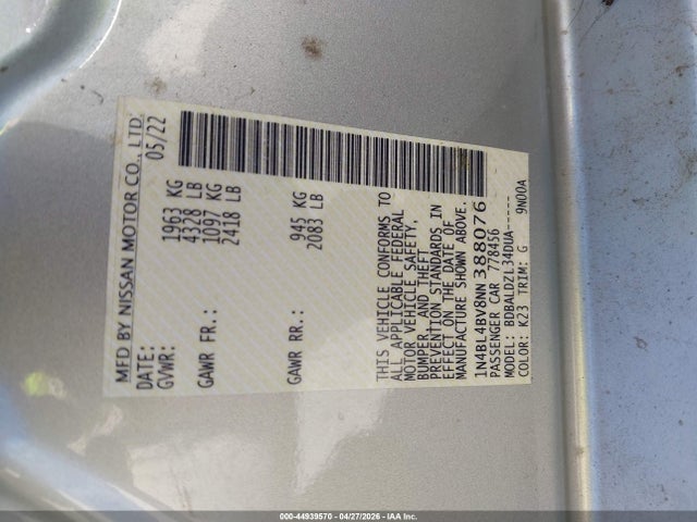 Nissan Altima S Fwd