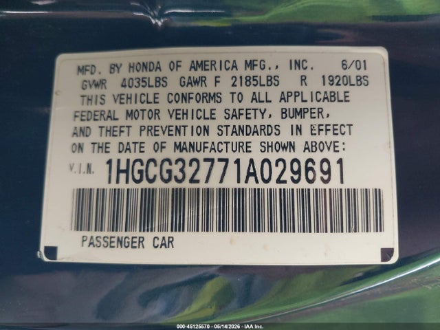 Honda Accord 2.3 Ex