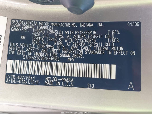 Toyota Sienna Ce