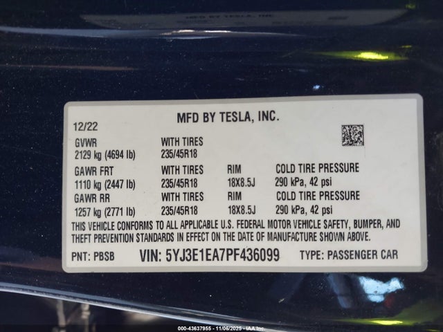 Tesla Model 3 Rear-wheel Drive