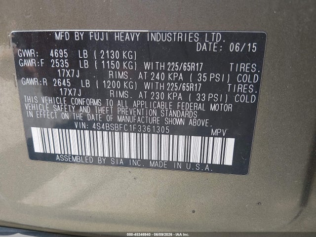 Subaru Outback 2.5i Premium