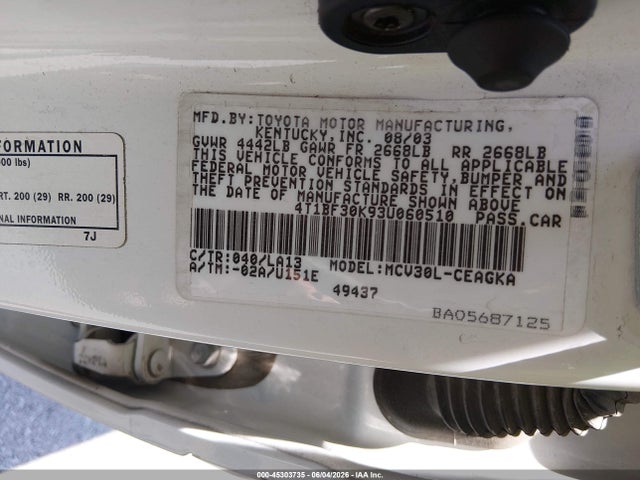 Toyota Camry Xle V6