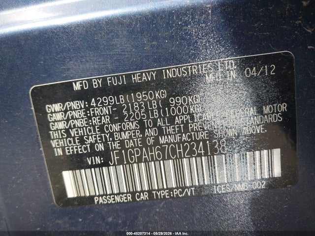 Subaru Impreza 2.0i Limited