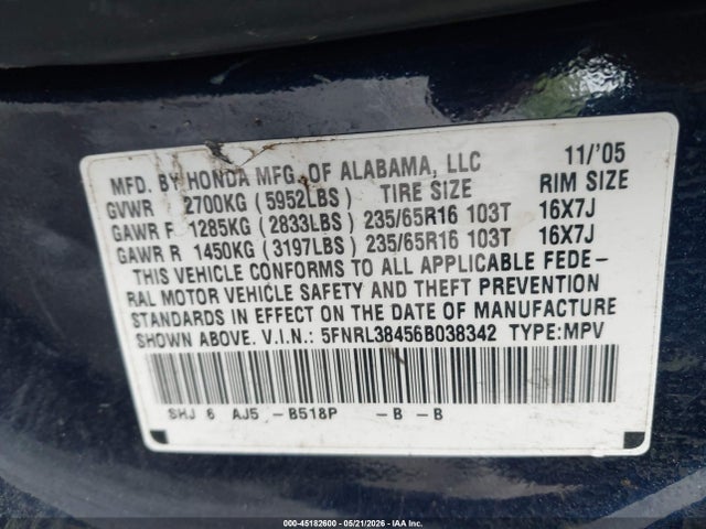 Honda Odyssey Ex