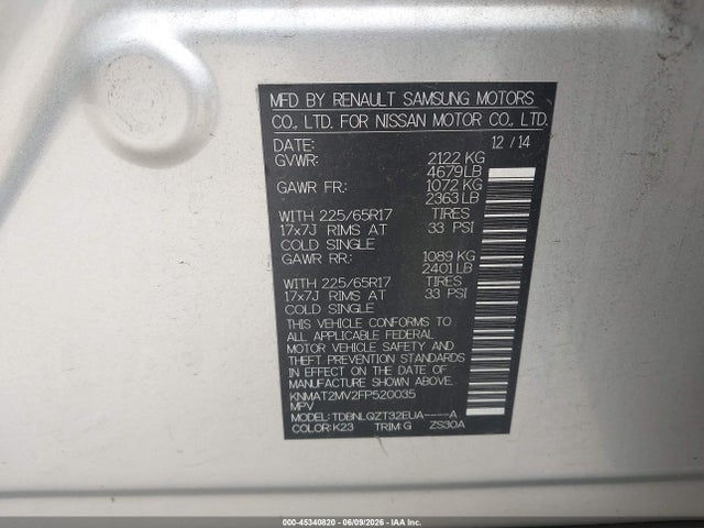 Nissan Rogue Sv