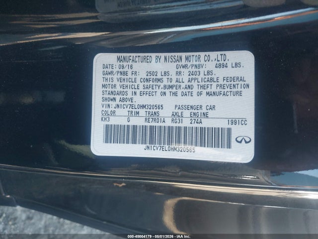 INFINITI Q60 2.0t
