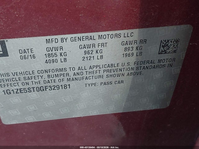 Chevrolet Malibu 1lt