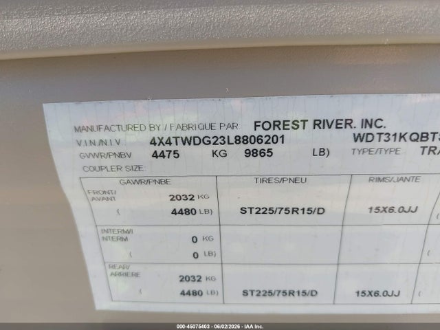 Forest River Wildwood