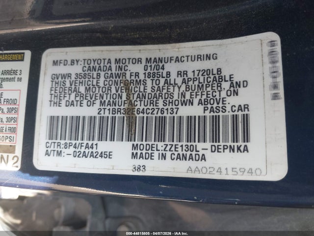 Toyota Corolla Le