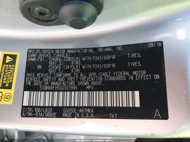Toyota Highlander Xle V6