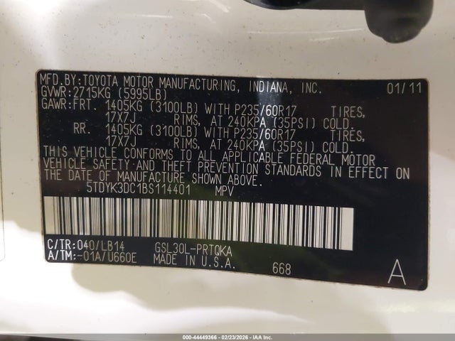 Toyota Sienna Xle V6
