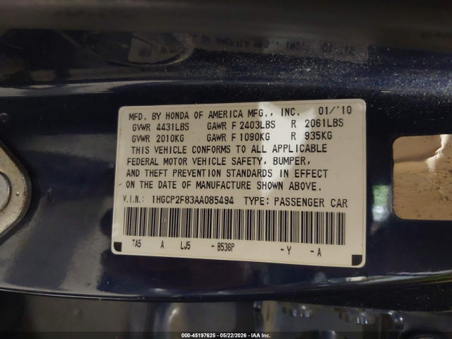 Honda Accord 2.4 Ex-l