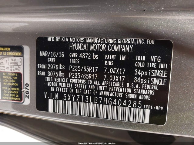 Hyundai SANTA FE 2.4l