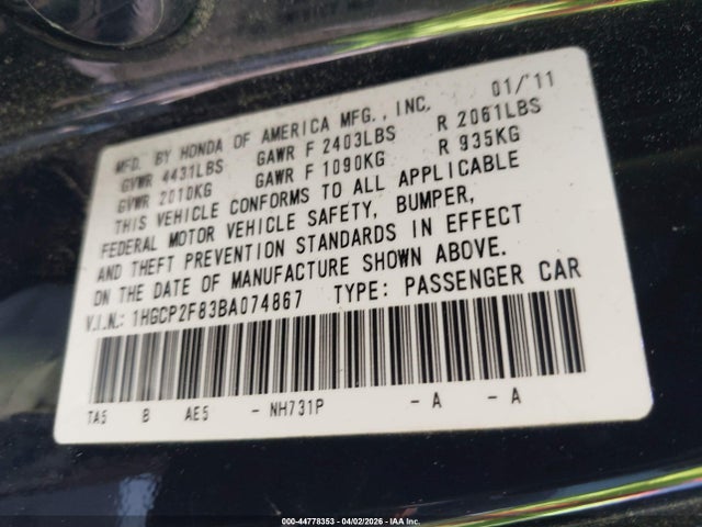 Honda Accord 2.4 Ex-l