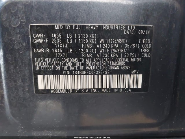 Subaru Outback 2.5i Premium