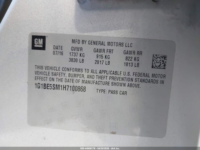 Chevrolet Cruze Lt Auto