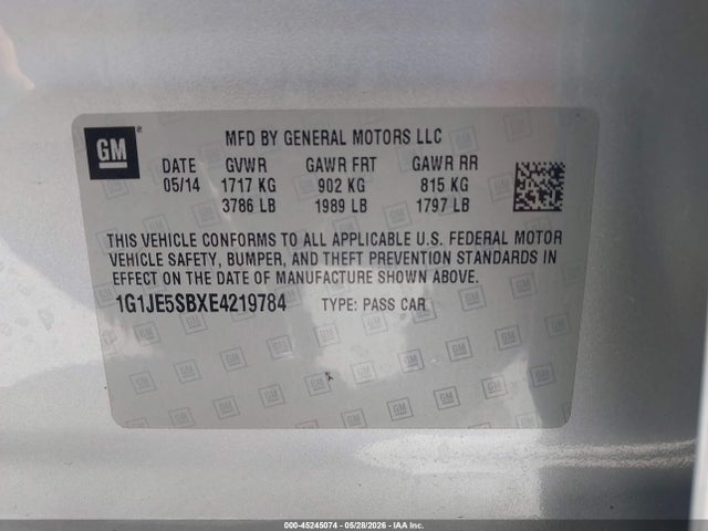 Chevrolet Sonic Ltz Auto