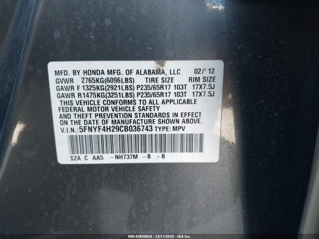Honda Pilot Lx