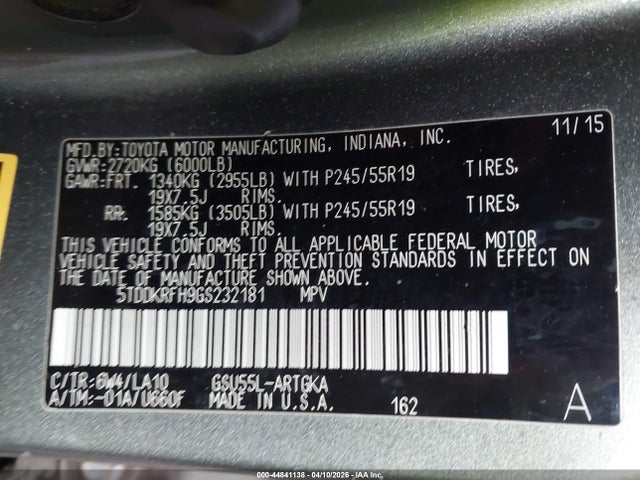 Toyota Highlander Limited V6