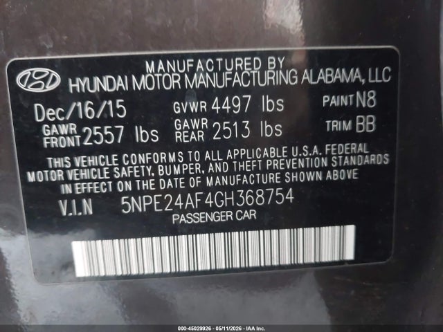 Hyundai SONATA Se
