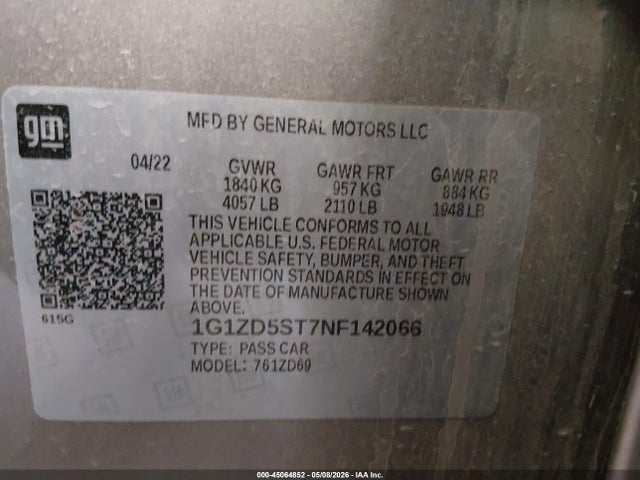 Chevrolet Malibu Fwd Lt