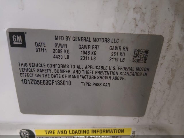 Chevrolet Malibu 2lt