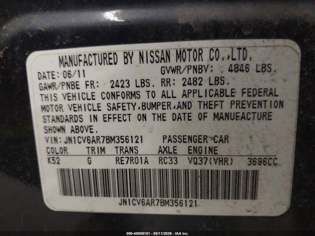 INFINITI G37x