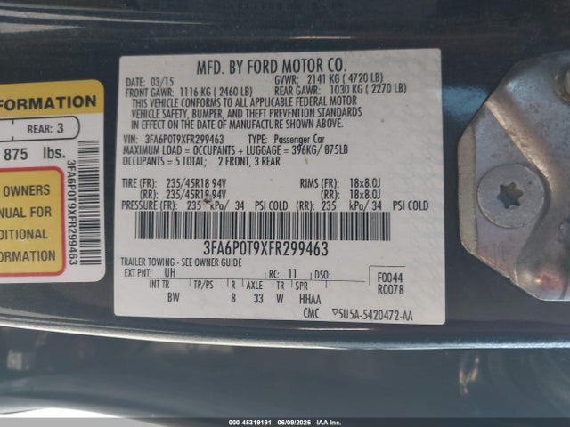 Ford Fusion Se