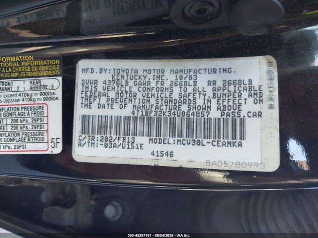 Toyota Camry Le V6