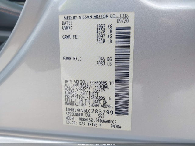 Nissan Altima Sr Fwd