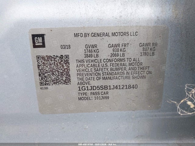 Chevrolet Sonic Lt Auto