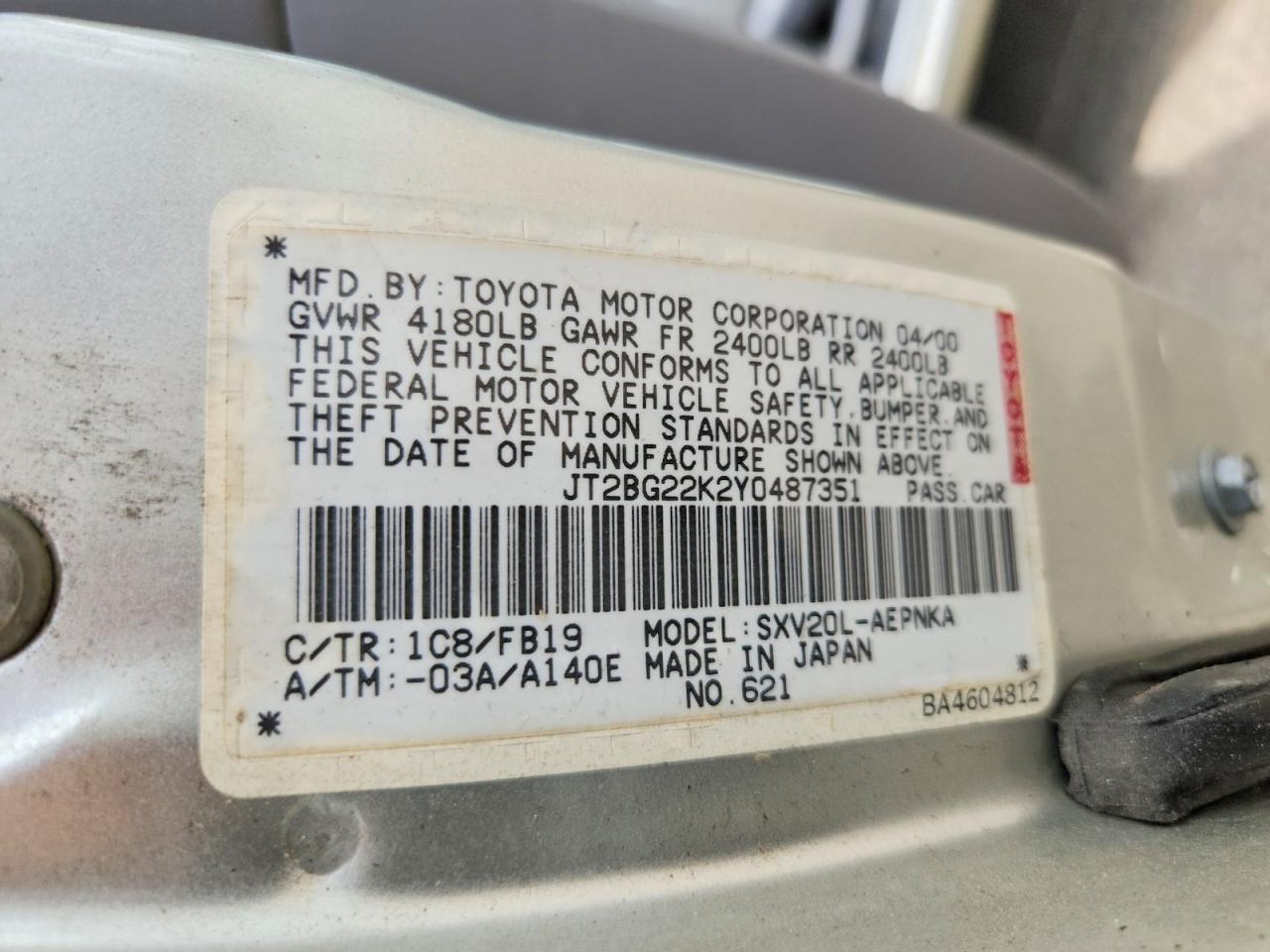 Toyota Camry Le