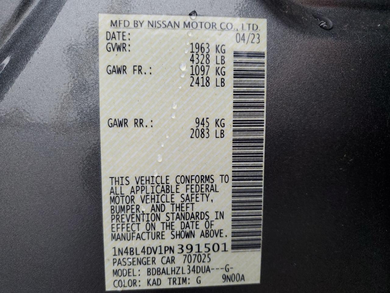 Nissan Altima Sv