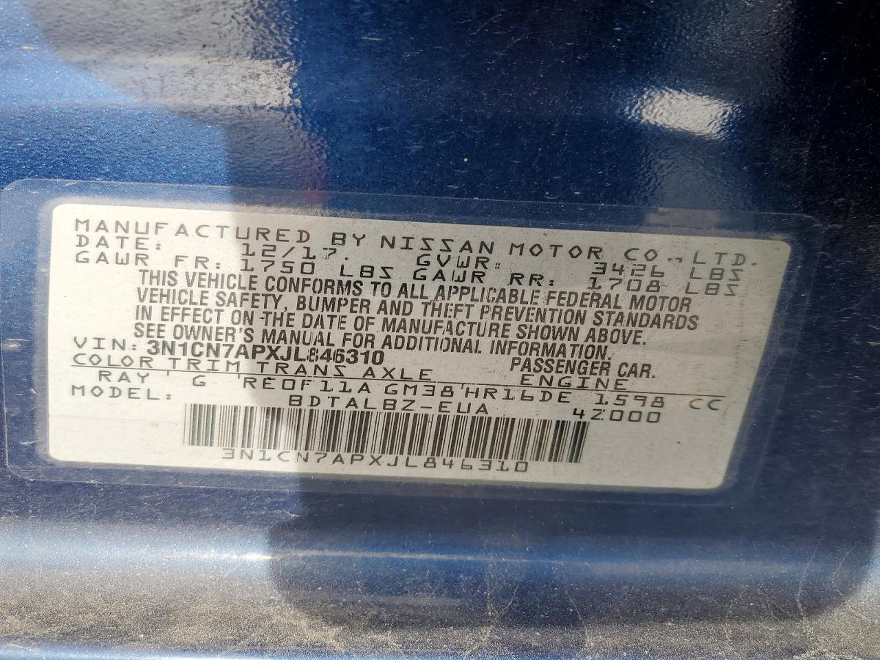Nissan Versa Sv
