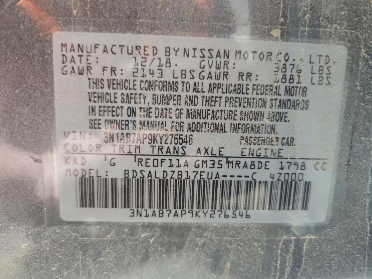 Nissan Sentra Sv