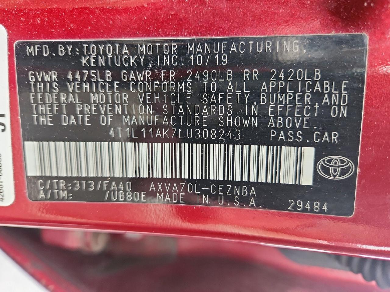 Toyota Camry Le