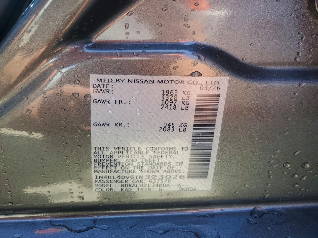 Nissan Altima Sv