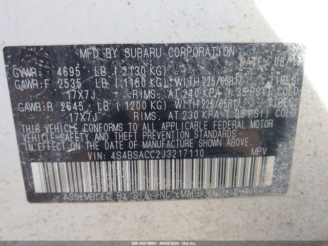 Subaru Outback 2.5i Premium