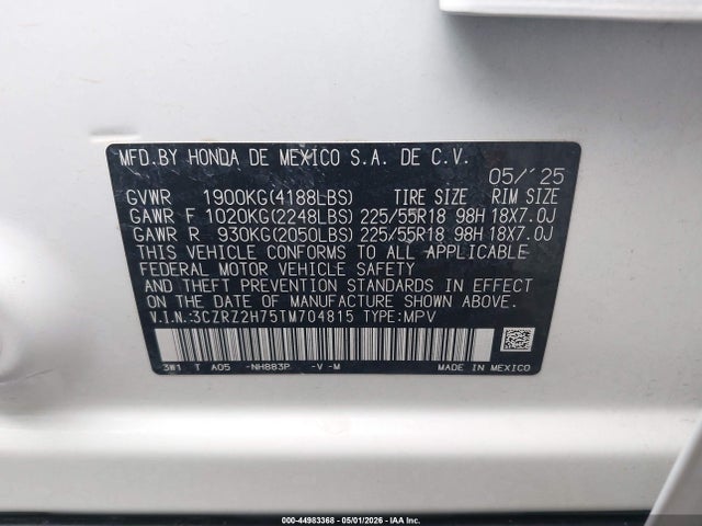 Honda HR-V Awd Ex-l