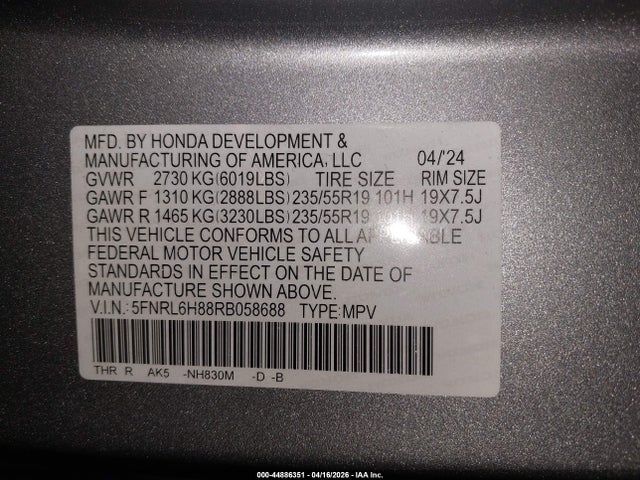 Honda Odyssey Touring