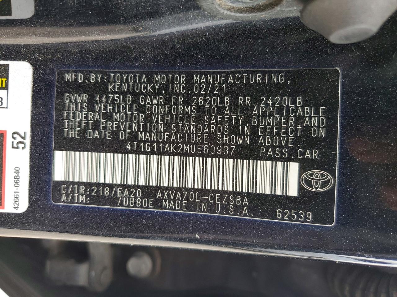 Toyota Camry Se