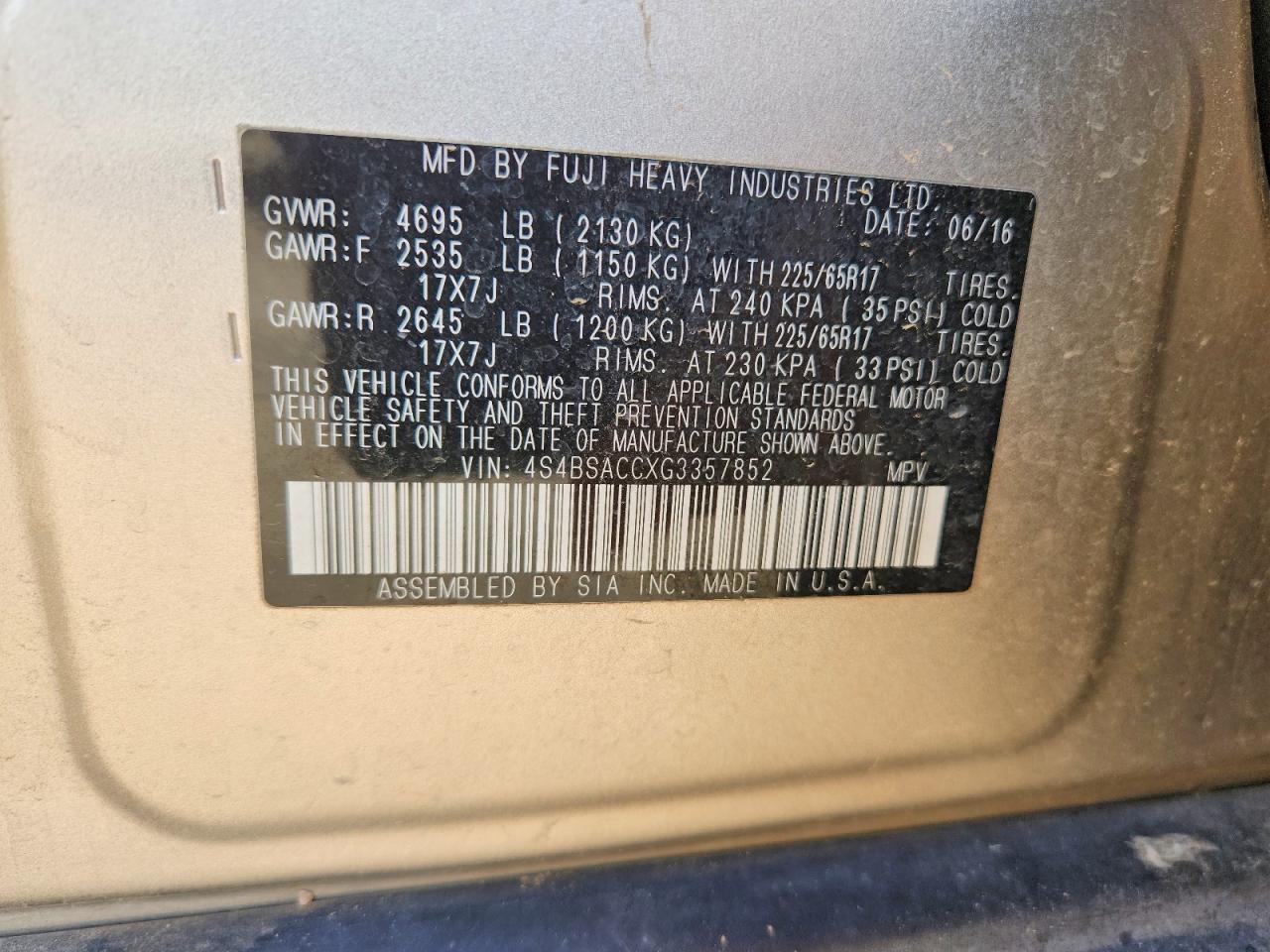 Subaru Outback 2.5i Premium