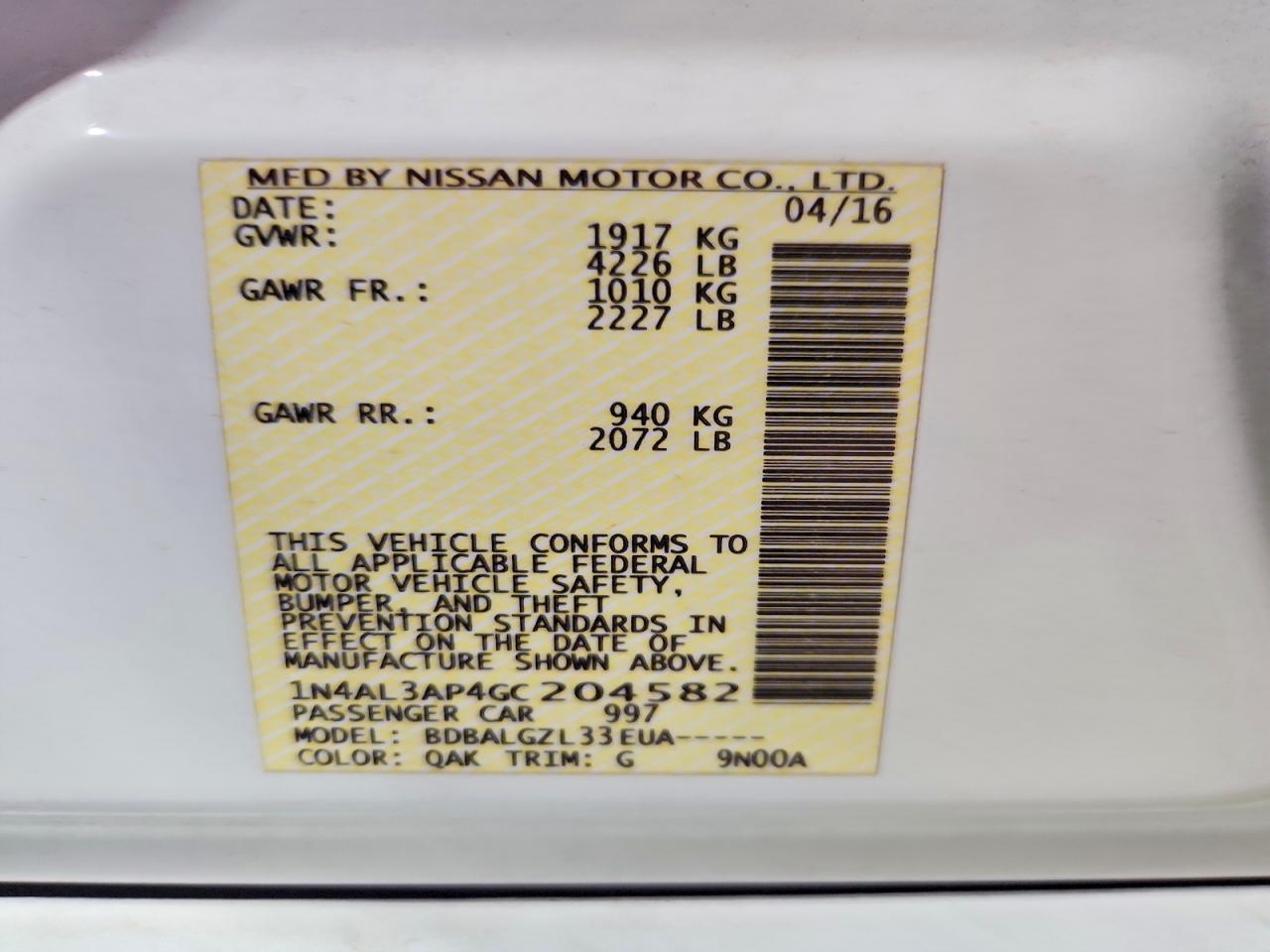 Nissan Altima 2.5 S
