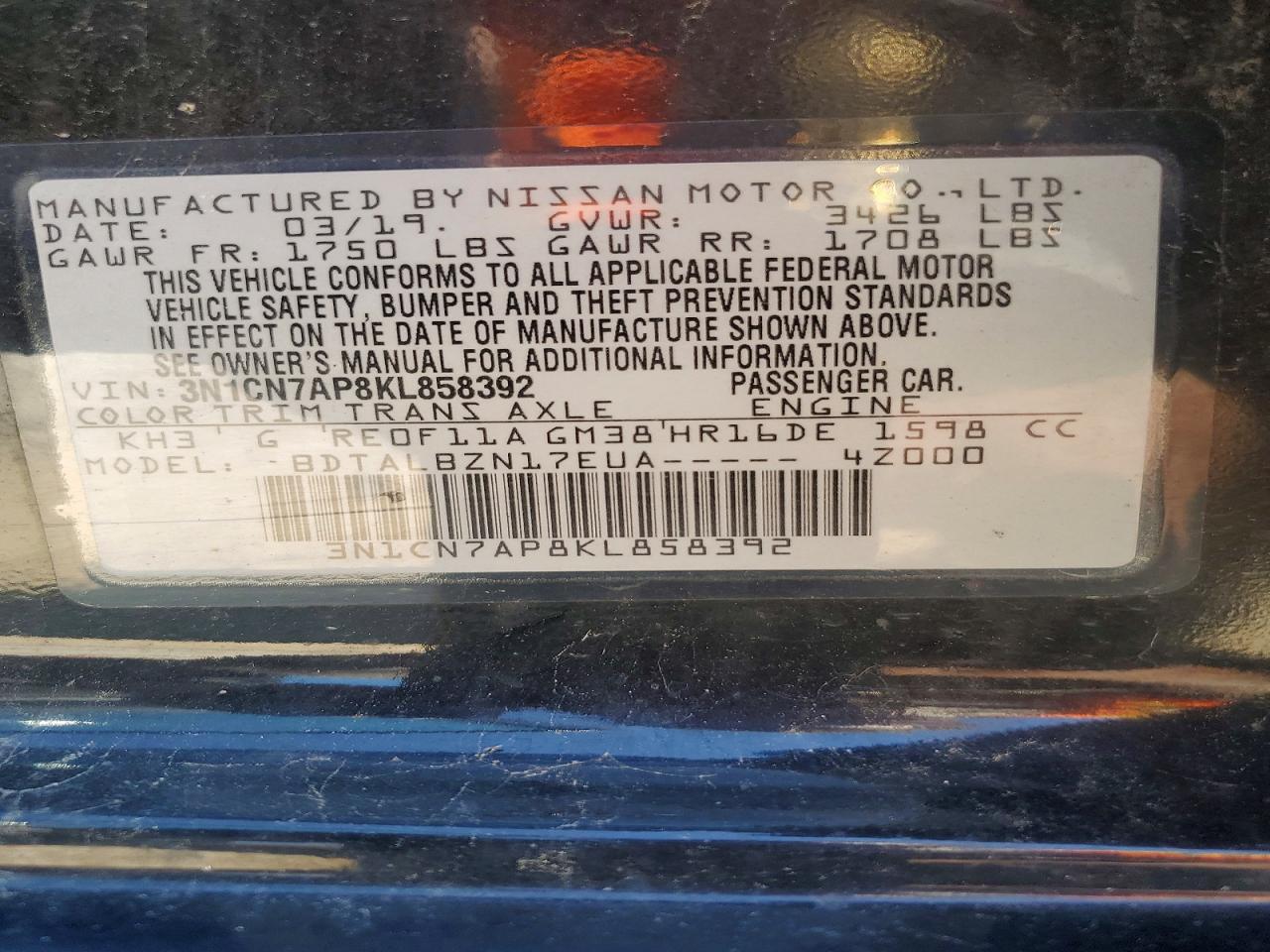Nissan Versa Sv