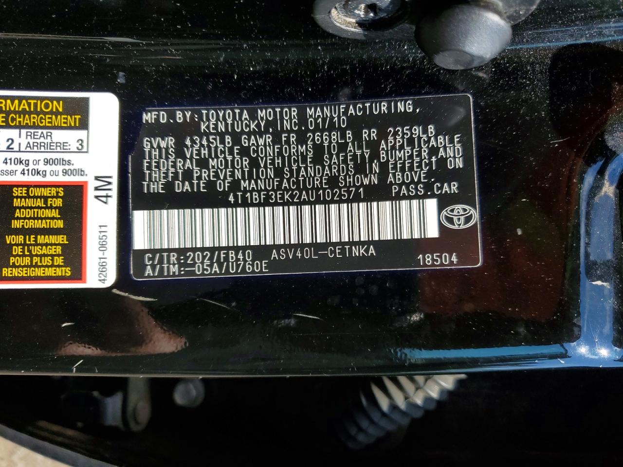 Toyota Camry Le