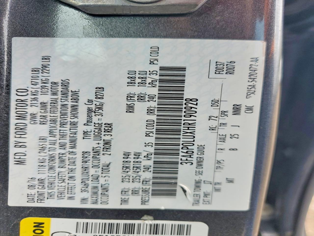 Ford Fusion Se Hybrid