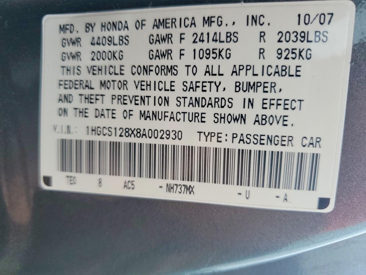 Honda Accord Exl